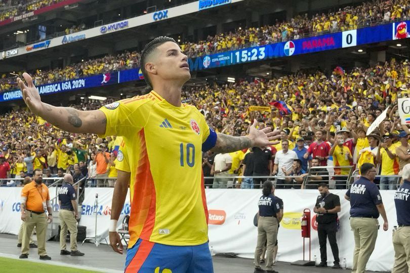 james rodriguez sukses menbawa kolombia menembus final copa america 2024