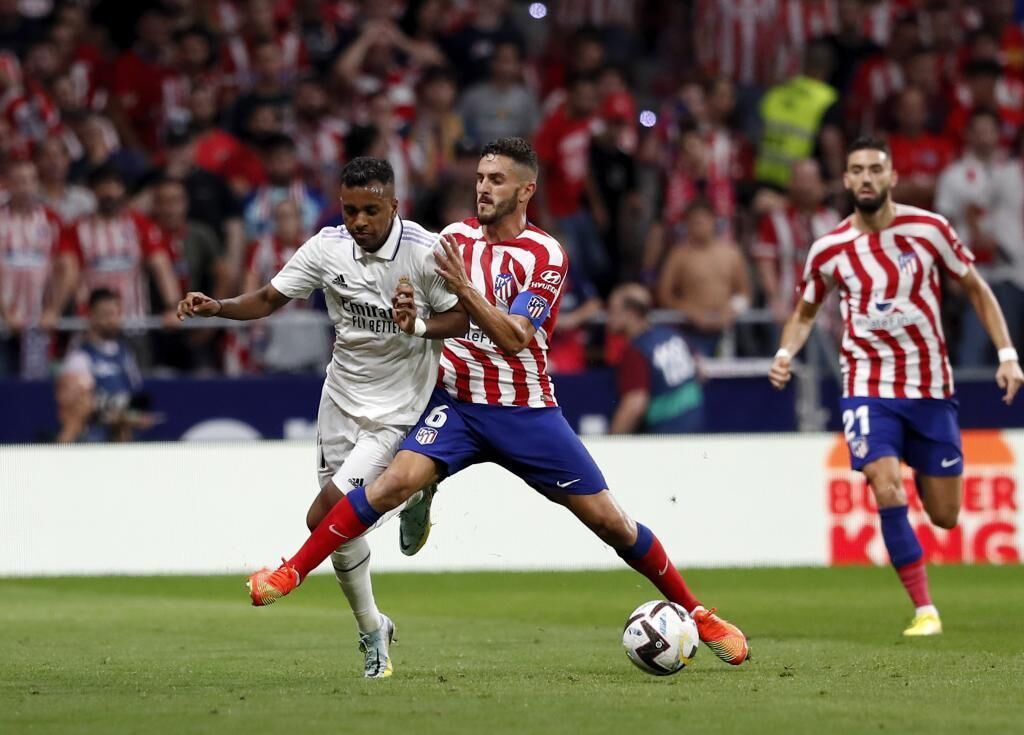 Atletico madrid melawan real madrid di wanda metropolitano tanpa pemenang dengan skor 1 - 1